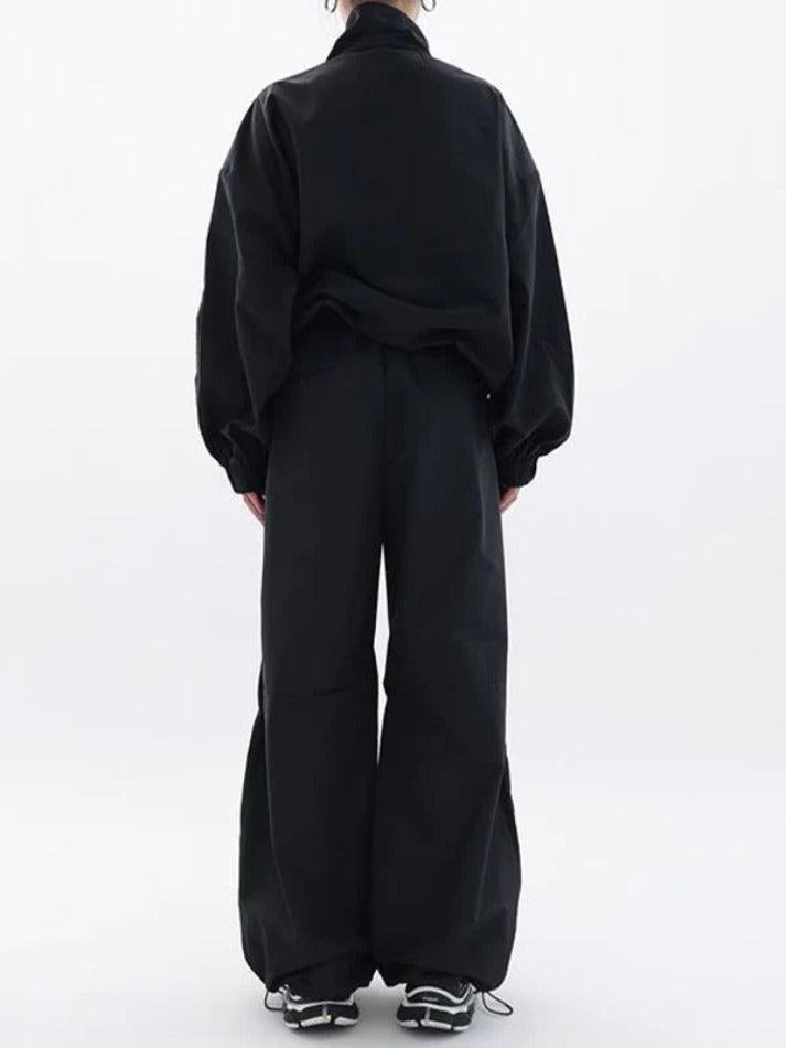 Levoire | Veste À Cordon Solide & Pantalon Large À Pieds Liés