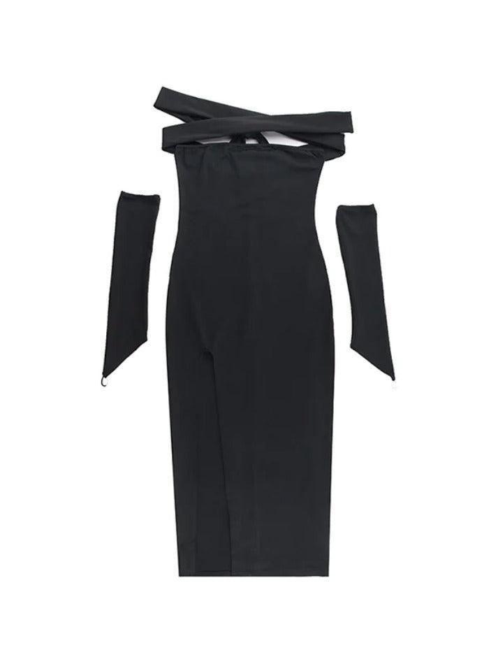 Levoire | Robe Maxi Bustier À Fente Haute Design Multi Portée