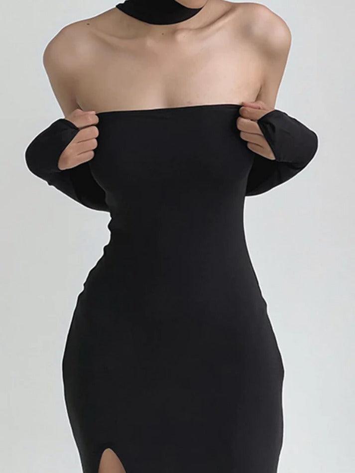 Levoire | Robe Maxi Bustier À Fente Haute Design Multi Portée
