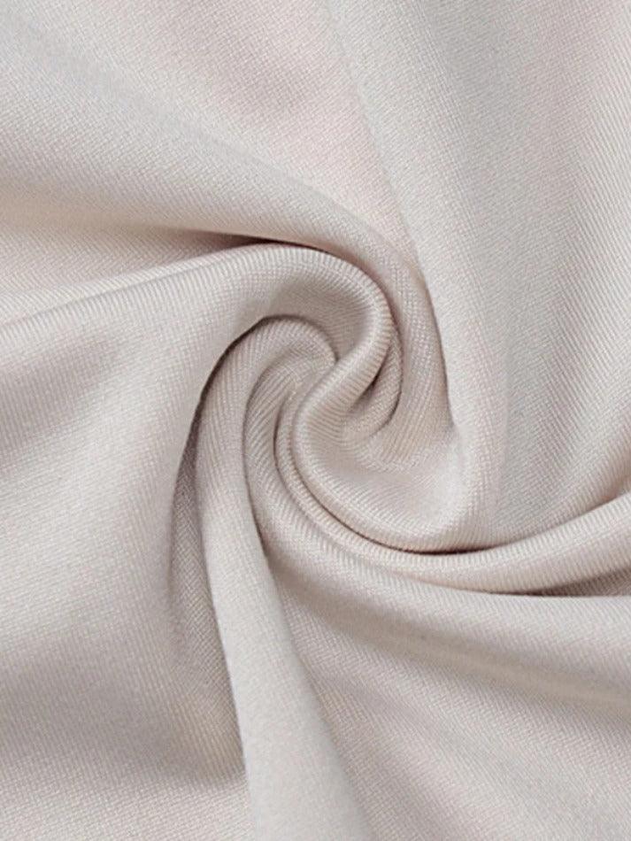 Levoire | Robe Mini À Col Carré, Manches Trompette, Fente