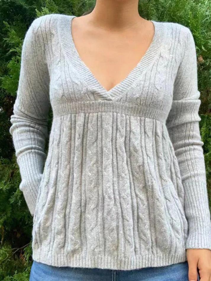 Levoire | Pull À Bord À Crochets À Encolure Dégagée Simple Gris
