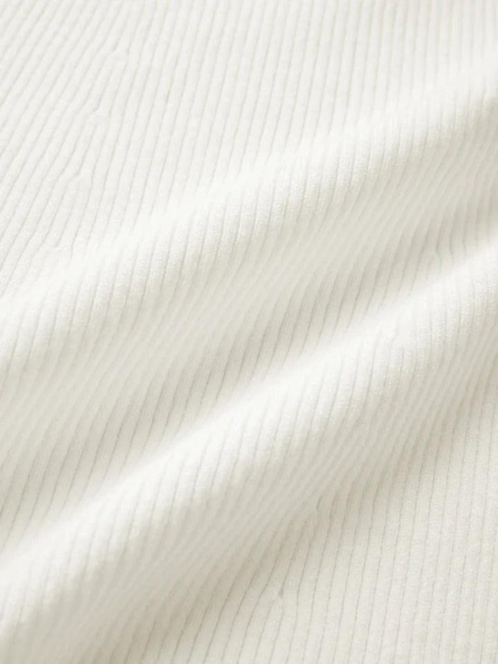 Levoire | Robe Mini En Tricot Côtelé À Encolure En V Unie