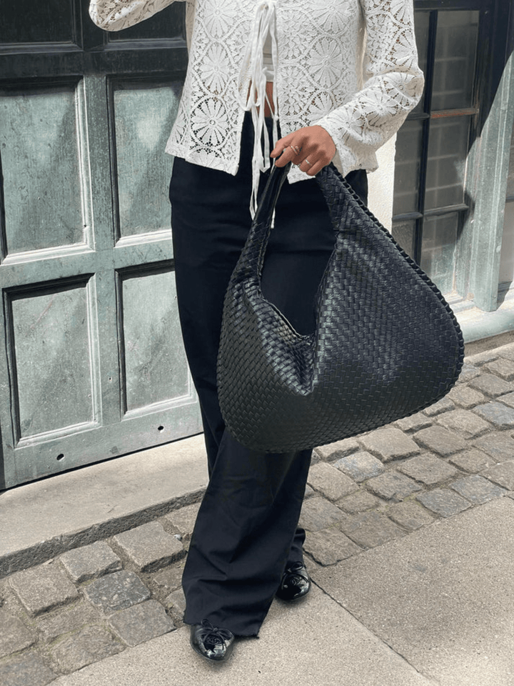 Levoire | Sac à bandoulière en cuir tendance sac à main Noir