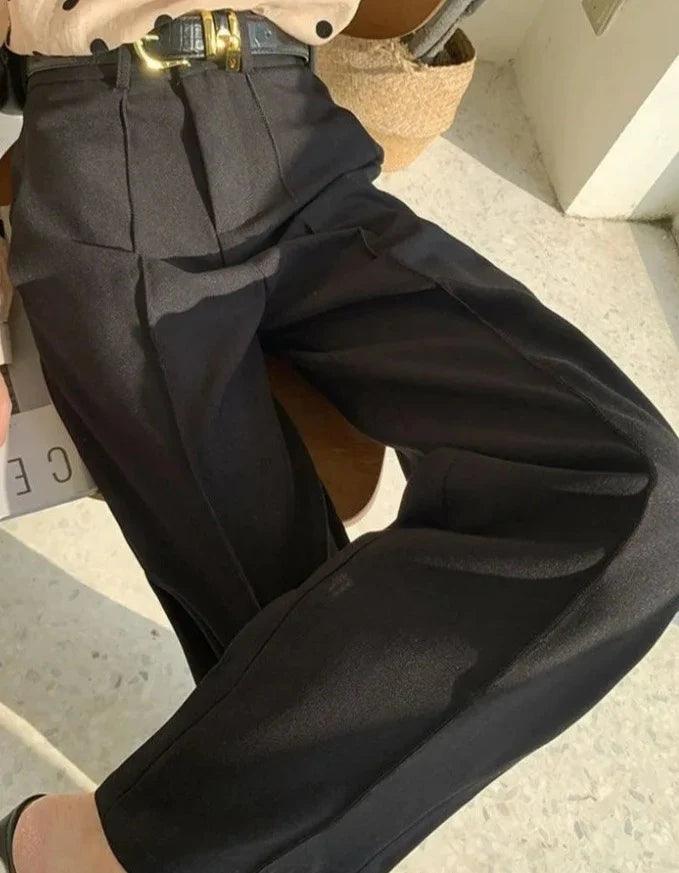 Levoire | Pantalon Large Taille Haute Élégant