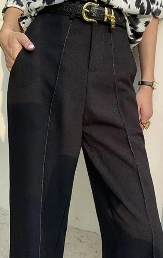 Levoire | Pantalon Large Taille Haute Élégant