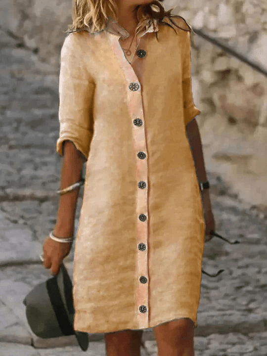Levoire | Robe mini lin légère femme Kaki