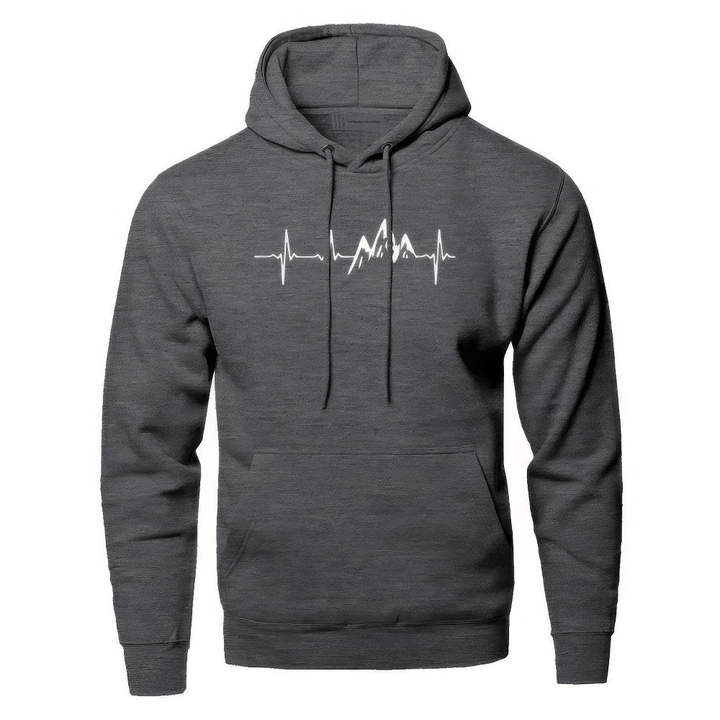 Levoire | Sweat à capuche pour hommes Gilet Gris foncé
