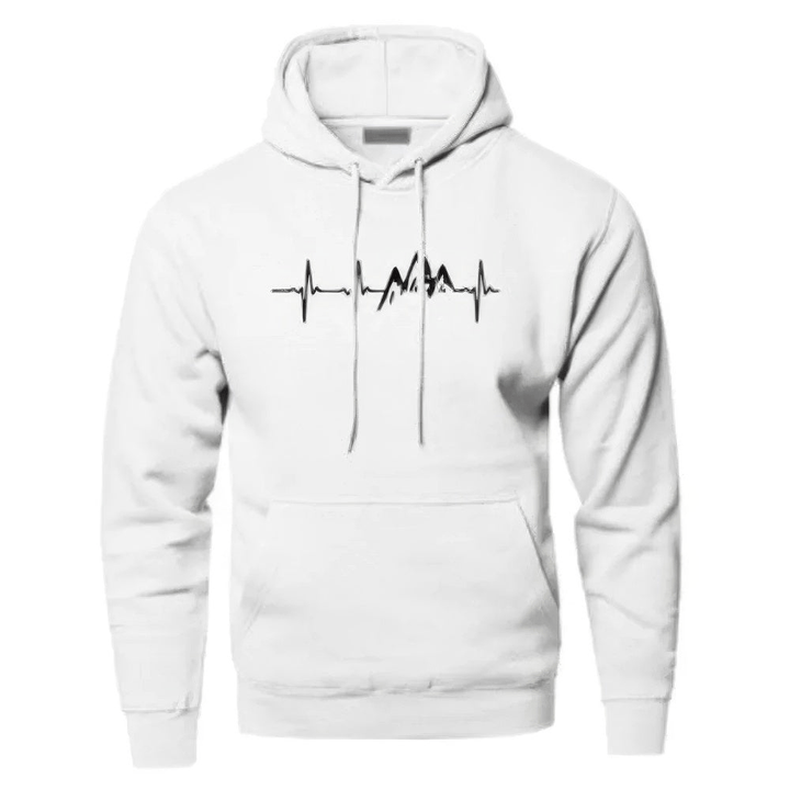Levoire | Sweat à capuche pour hommes Gilet Blanc