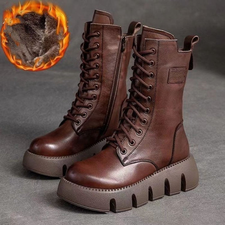 Levoire | Bottes en Cuir avec Élégance et Confort pour Femmes Marron