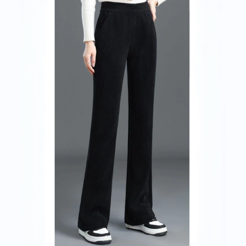 Levoire | Pantalons pour femmes à taille élastique Noir