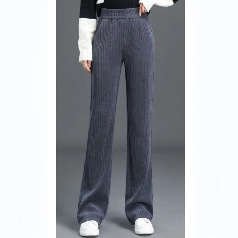 Levoire | Pantalons pour femmes à taille élastique Gris