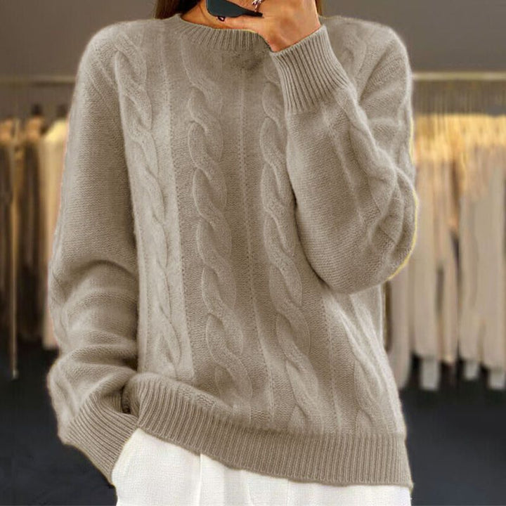 Levoire | Pull en tricot fait main plus chaud et plus doux Khaki