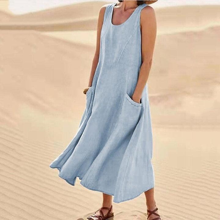 Levoire | Robe sans manches avec poches Bleu clair