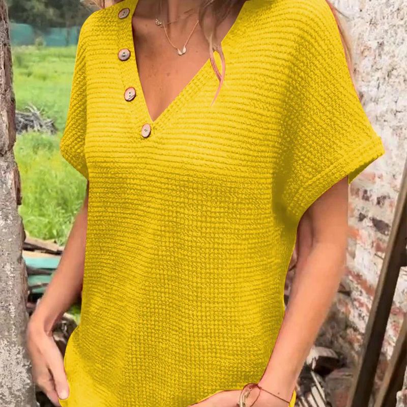 Levoire | Haut Élégant en Crêpe Tendance Gelb