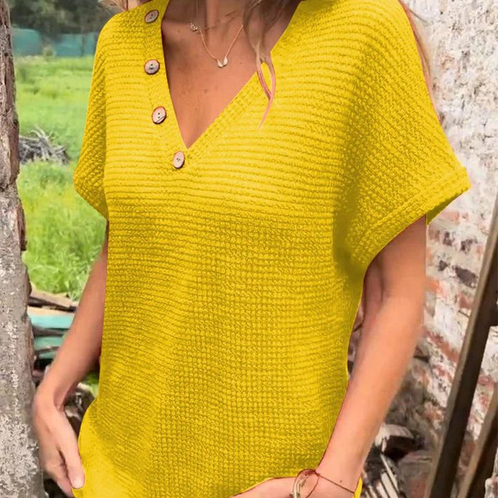 Levoire | Haut Élégant en Crêpe Tendance Gelb