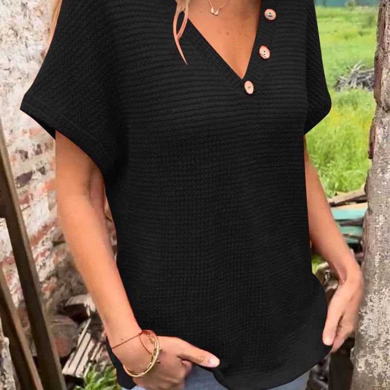 Levoire | Haut Élégant en Crêpe Tendance Noir