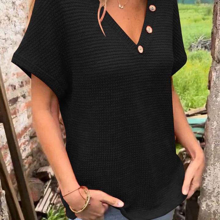 Levoire | Haut Élégant en Crêpe Tendance Noir
