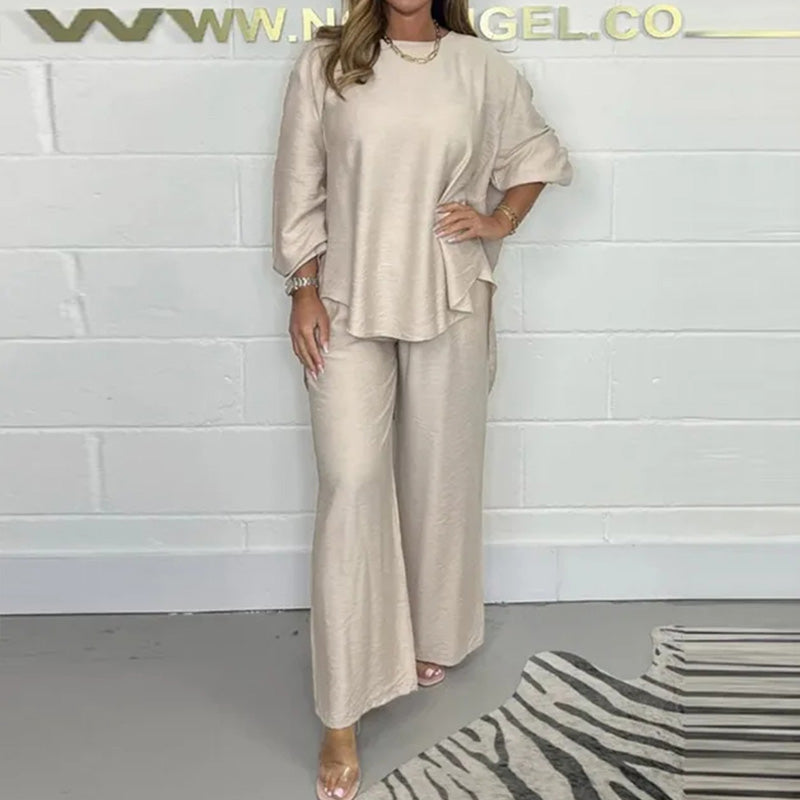 Levoire | Set Topmanches Longues Et Pantalon Haute Taille
