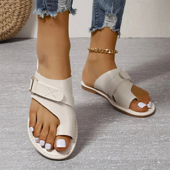 Levoire | Sandales pour femmes au design plat Blanc