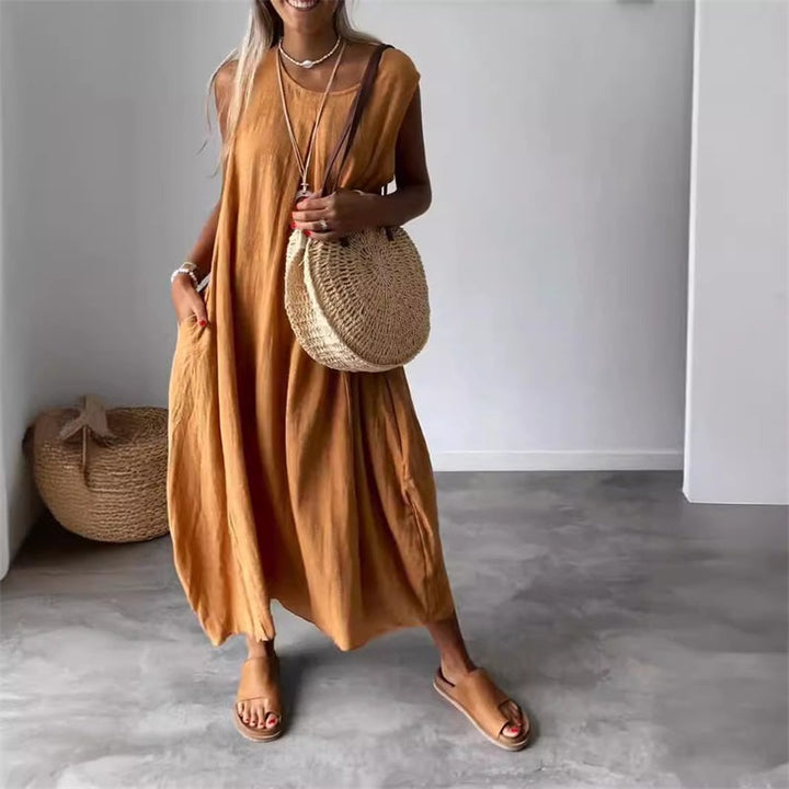 Levoire | Robe D'Été En Lin Orange