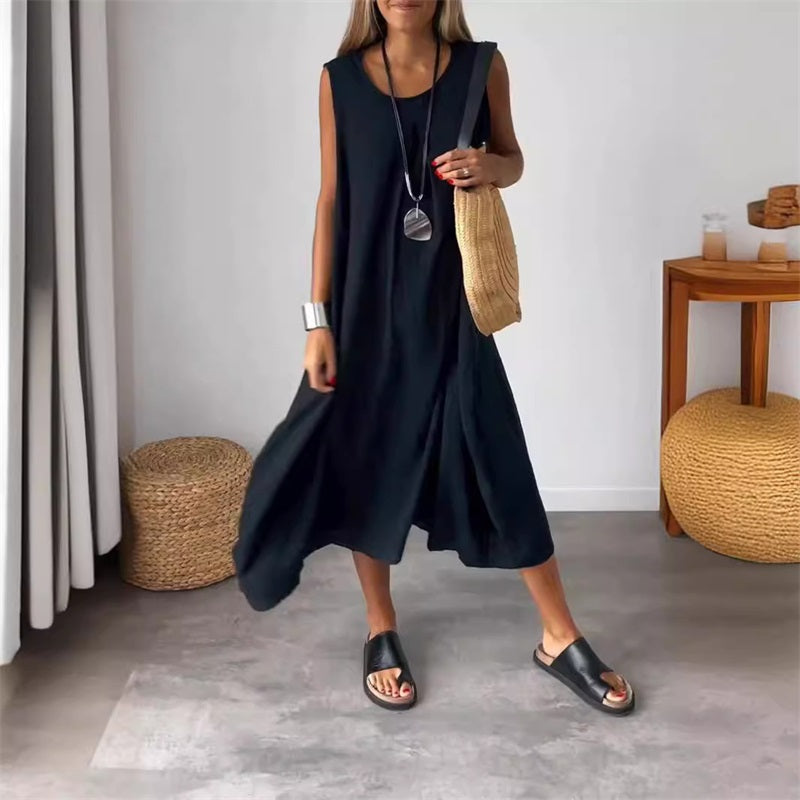 Levoire | Robe D'Été En Lin Noir