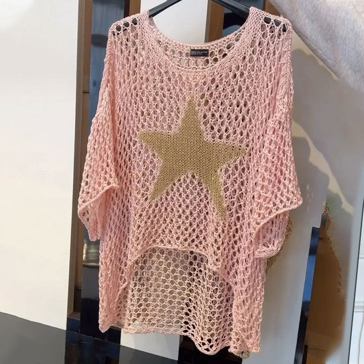 Levoire | Haut en filet de pêche tricoté Rosa