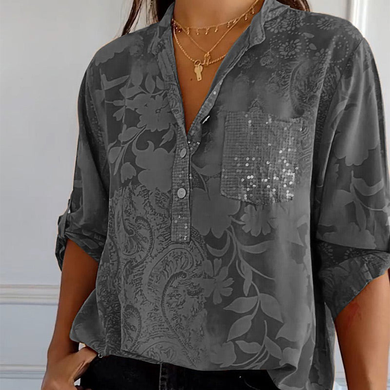 Levoire | Robe décontractée à motifs léopard Gris foncé