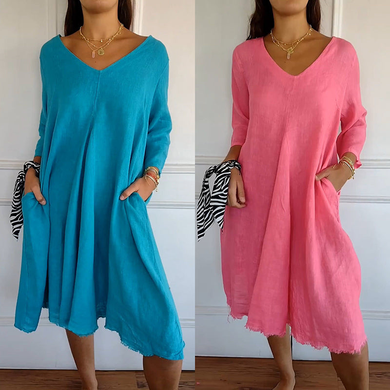 Levoire | Col en V poches latérales robe