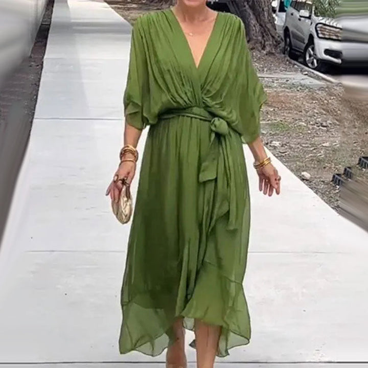 Levoire | Robe De Base Avec Décolleté En V Vert