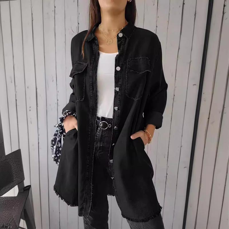 Levoire | Long Denim Shirt Dress Noir