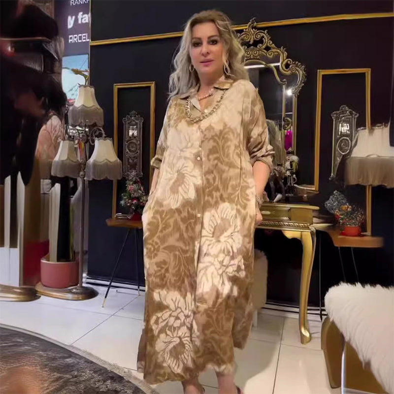 Levoire | Robe Maxi T-Shirt Décontractée À Manches Longues Pour Femmes