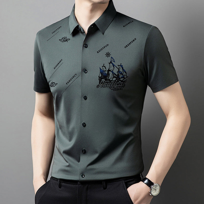 Levoire | Chemise à manches courtes avec boutons Vert