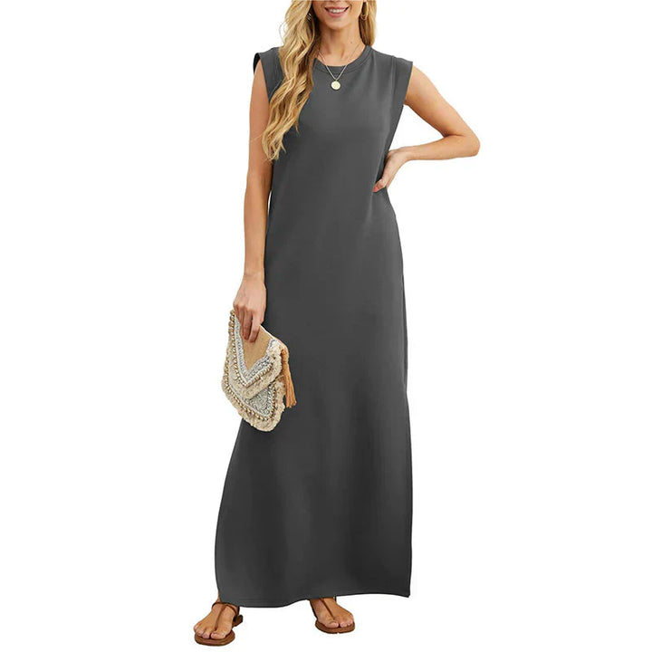 Levoire | Élégante Robe Maxidress Sans Manches Gris