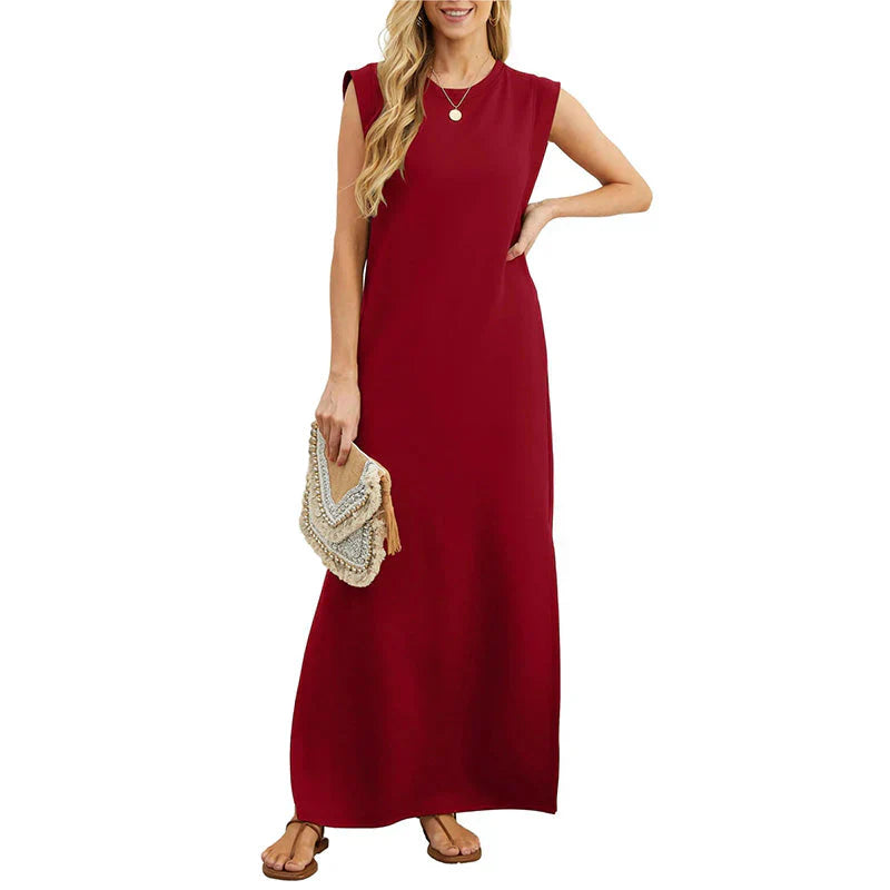 Levoire | Élégante Robe Maxidress Sans Manches Rot