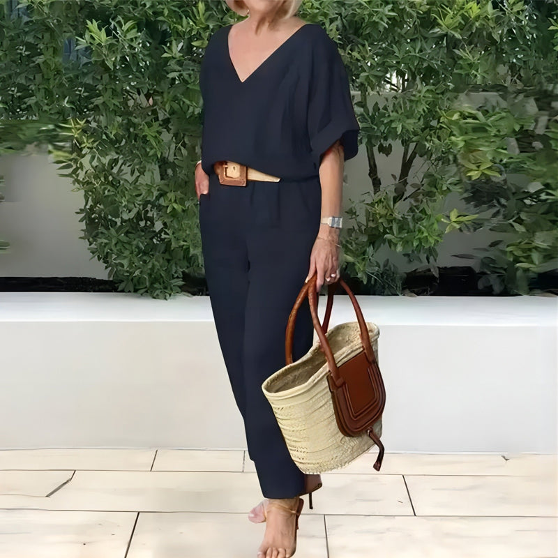 Levoire | Top À Col En V Locker Et Pantalon Avec Poches