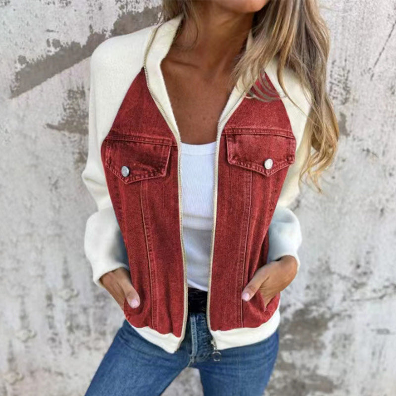 Levoire | Kreative Jeansjacke La Rasure Rot