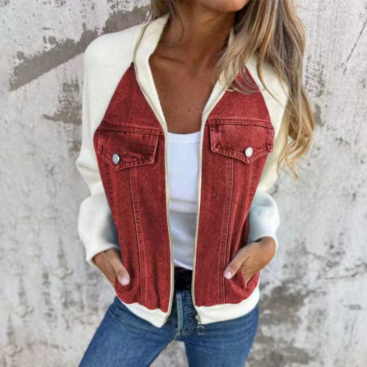 Levoire | Kreative Jeansjacke La Rasure Rot