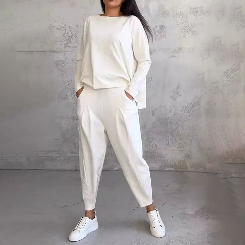 Levoire | Haut à manches longues Pitt & ensemble pantalon Blanc