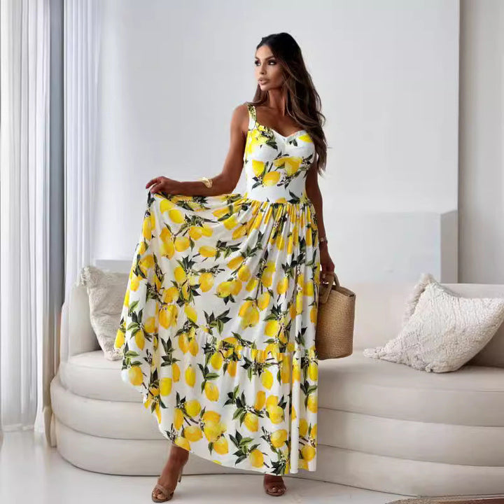 Levoire | Robe Maxi Stylée Pour Femmes Jaune
