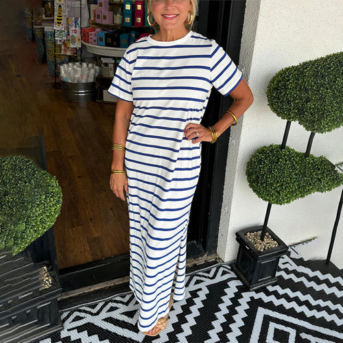 Levoire | Robe Longue Rayée Style Décontracté