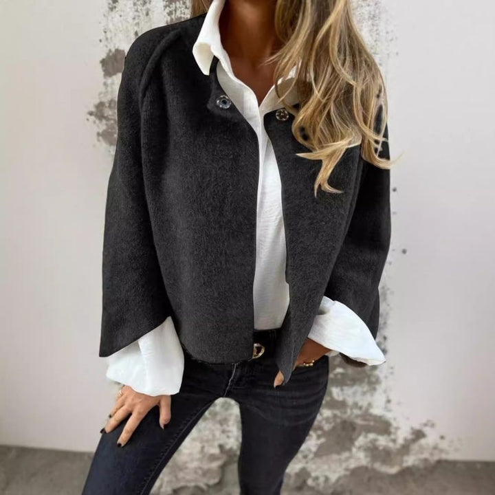 Levoire | Veste Courte Au Look Cachemire Noir