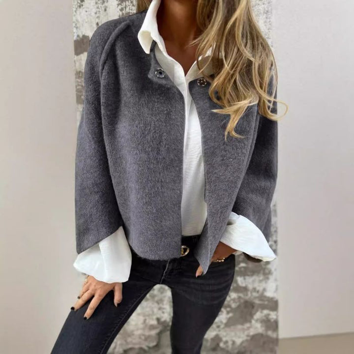 Levoire | Veste Courte Au Look Cachemire Gris