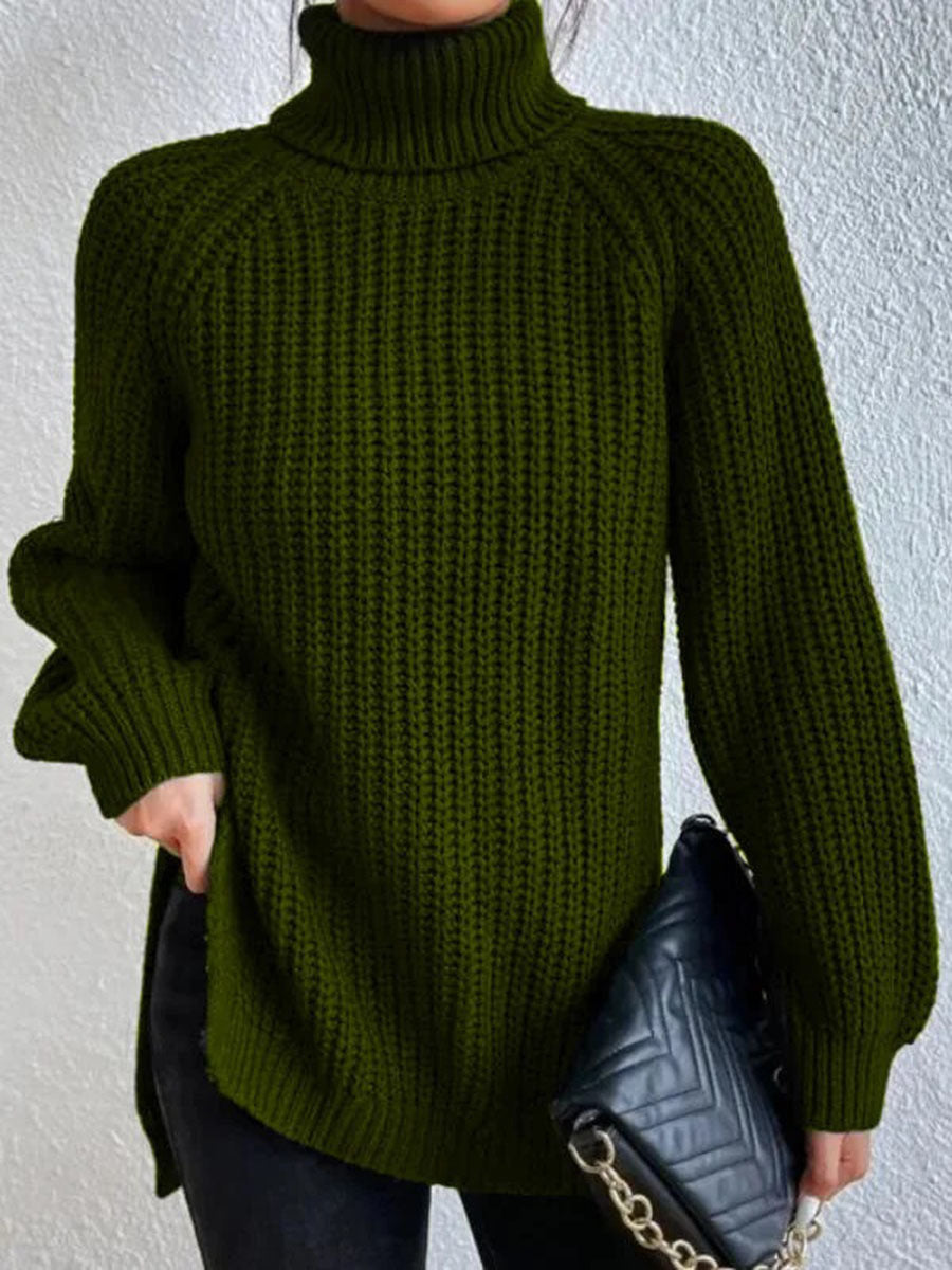 Levoire | Pull col polo en coton armée verte