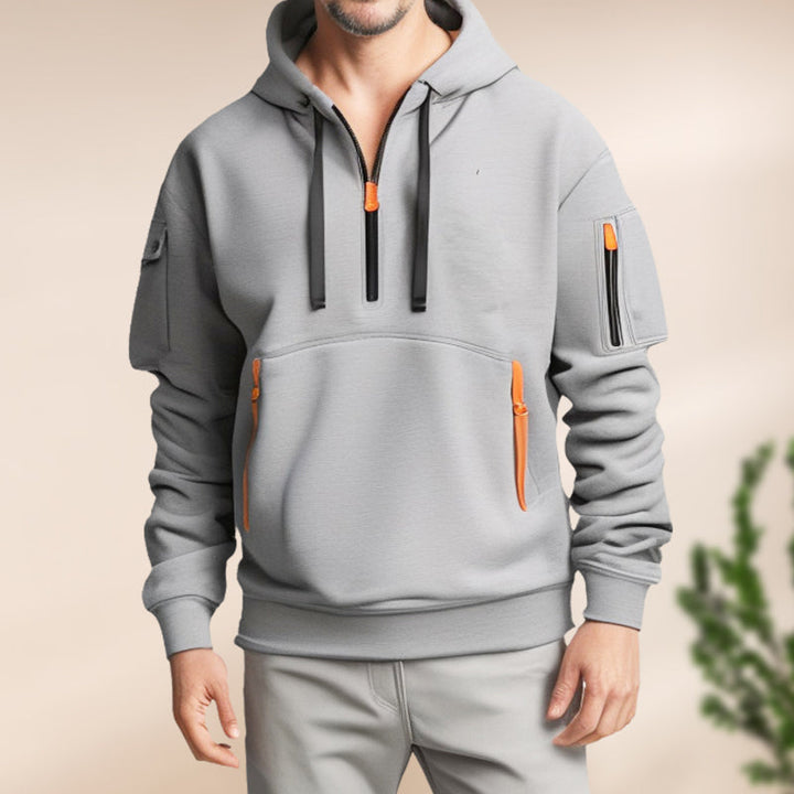 Levoire | Sweat à capuche à fermeture éclair semi-ouverte