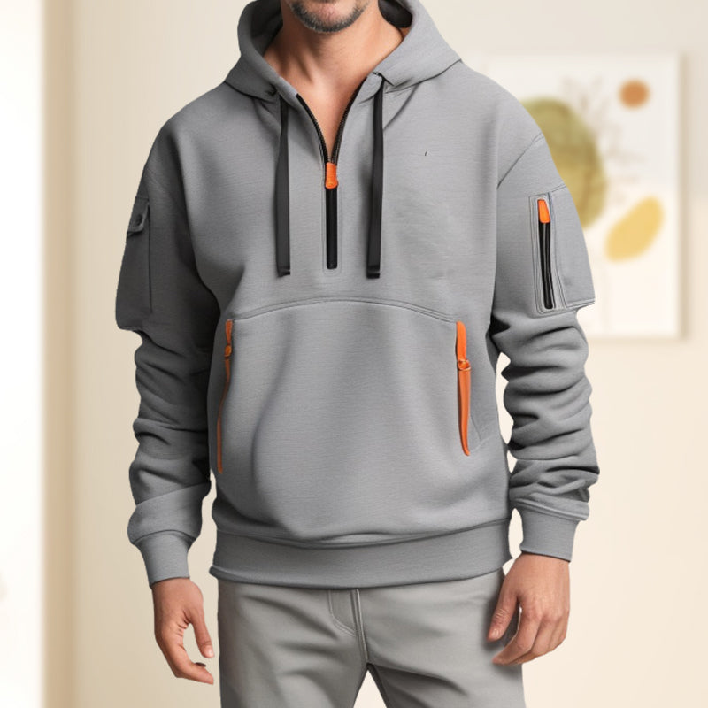 Levoire | Sweat à capuche à fermeture éclair semi-ouverte