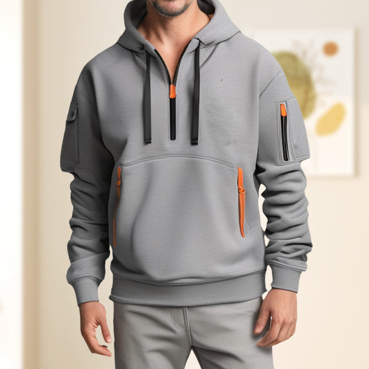 Levoire | Sweat à capuche à fermeture éclair semi-ouverte