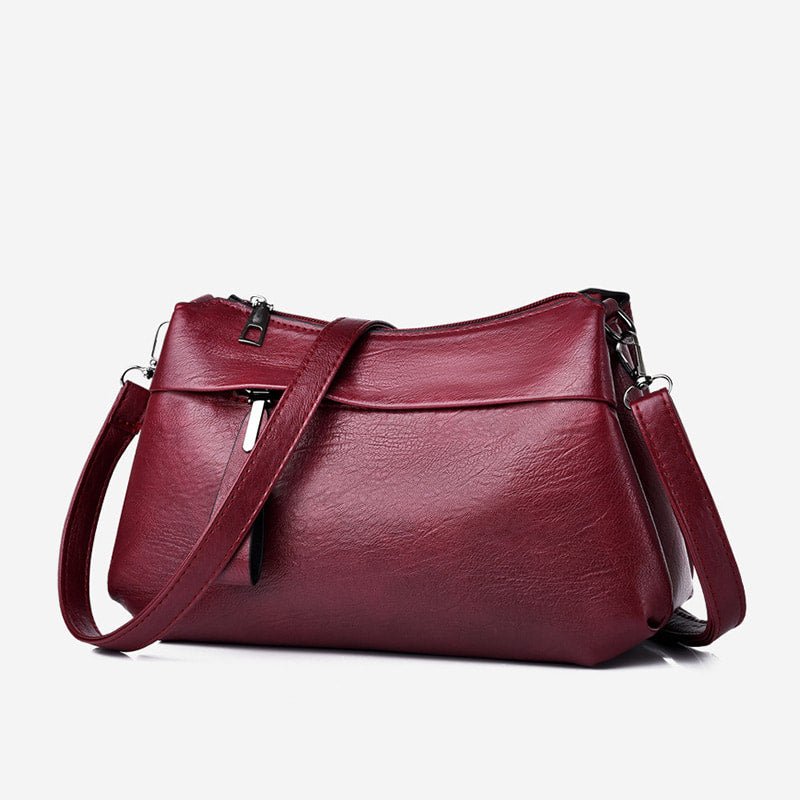 Levoire | Sac à bandoulière élégant Rot Bandes longues et courtes
