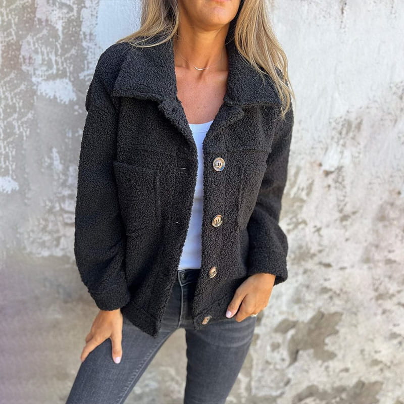 Levoire | Revers Chauffante Blouson Court Noir