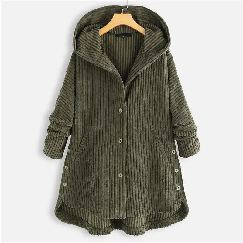 Levoire | Manteau En Tricot Avec Capuche Vert