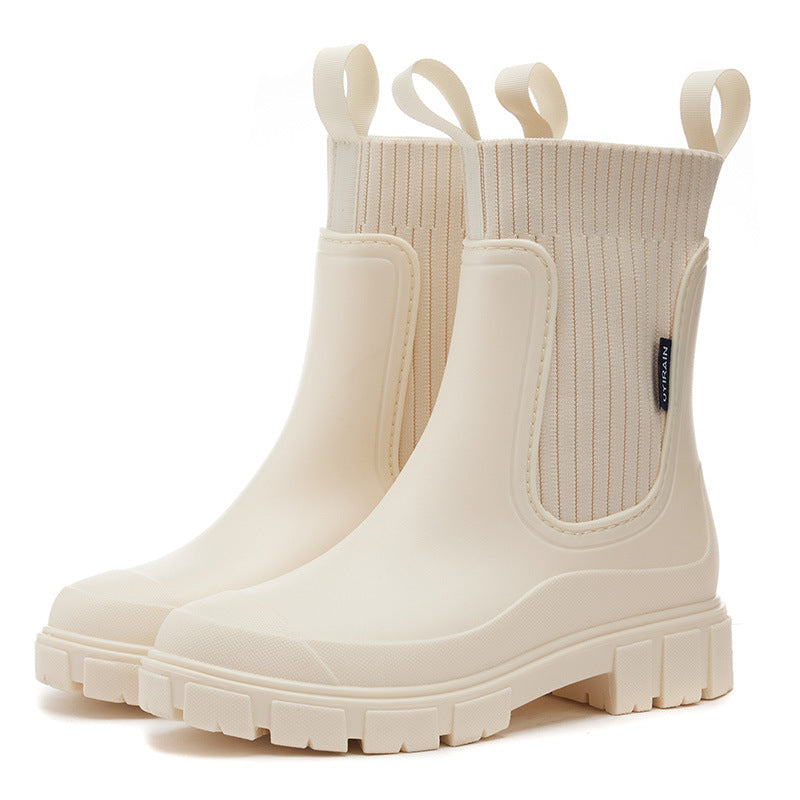 Levoire | Bottes imperméables à semelles épaisses Blanc